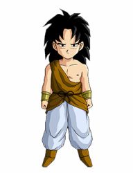 Rule 34 | 1boy, aged down, black hair, broly (dragon ball z), dragon ball, dragonball z, jewelry, long hair, lowres, male focus, necklace, solo, spiked hair, transparent background