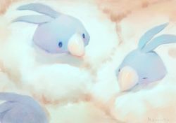 Rule 34 | bad id, bad pixiv id, commentary request, creatures (company), closed eyes, fluffy, game freak, gen 3 pokemon, manino (mofuritaionaka), nintendo, no humans, pokemon, pokemon (creature), signature, swablu