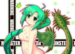 Rule 34 | breasts, capcom, green hair, monster girl, monster hunter (series), rathian, tail, wings