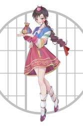 Rule 34 | 1girl, alternate hairstyle, bad id, bad pixiv id, bag, braid, brown eyes, brown hair, d.va (overwatch), facial mark, full body, hair ornament, hanbok, highres, holding, holding bag, korean clothes, long hair, long sleeves, looking at viewer, official alternate costume, open mouth, overwatch, overwatch 1, palanquin d.va, pink skirt, rabbit hair ornament, skirt, smile, solo, striped sleeves, tassel, whisker markings, white background, yinolyi