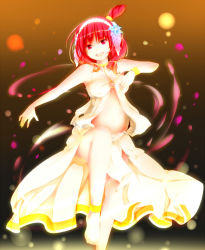 Rule 34 | 1girl, anklet, bad id, bad pixiv id, barefoot, dancer, dancing, hair ornament, highres, jewelry, long hair, magi the labyrinth of magic, midriff, morgiana, navel, open mouth, red eyes, red hair, smile, solo, umxzo
