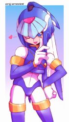 Rule 34 | 1girl, hand on own hip, highres, fairy leviathan (mega man), mega man (series), mega man zero (series), shoutaro saito, simple background, solo, tagme