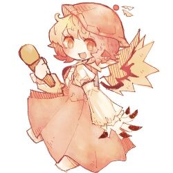 Rule 34 | 1girl, animal ears, bird ears, bird wings, brown dress, brown kimono, dress, fingernails, holding, holding microphone, japanese clothes, kimono, long fingernails, lowres, microphone, mokumoku22, mystia lorelei, okamisty, open mouth, pink hair, solo, teeth, touhou, upper body, white background, white wings, winged hat, wings, yellow eyes