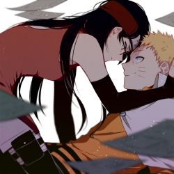 Rule 34 | 1boy, 1girl, age difference, alternate costume, alternate hairstyle, bad id, bad pixiv id, bandages, black gloves, black hair, blonde hair, blue eyes, boruto: naruto the movie, breasts, cape, facial mark, forehead-to-forehead, forehead protector, from side, girl on top, glasses, gloves, glowing, glowing eyes, heads together, leaning back, long hair, long sleeves, looking at another, motion blur, naruto, naruto (series), nipye, aged up, paper, parted lips, pocket, profile, red eyes, shade, sharingan, shirt, simple background, sleeveless, sleeveless shirt, sweatdrop, thigh strap, uchiha sarada, uzumaki naruto, whisker markings