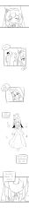Rule 34 | 1girl, absurdres, blue archive, comic, greyscale, hagoonha, halo, highres, incredibly absurdres, korean text, long image, mari (blue archive), monochrome, sensei (blue archive), siblings, simple background, sisters, speech bubble, tall image, white background