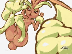 Rule 34 | 1girl, animal ears, animal hands, ass, collarbone, creatures (company), feet, from above, furry, furry female, game freak, gen 4 pokemon, hands up, knees together feet apart, looking at viewer, lopunny, lying, nintendo, nyosaku, on back, open mouth, pokemon, pokemon (creature), pokemon dppt, rabbit ears, rabbit tail, red eyes, simple background, solo, tail, teeth, text focus, translated, watermark, white background