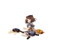 Rule 34 | 10s, 1girl, animal ears, apron, belt, bow, breasts, brown eyes, brown hair, capelet, caplet, child, doll, draph, dress, fake animal ears, frying pan, full body, granblue fantasy, hair bobbles, hair ornament, headband, horns, mary janes, minaba hideo, official art, oppai loli, pouch, shoes, short hair, solo, spill, tears, thighhighs, transparent background, yaia (granblue fantasy)