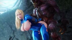 1boy 1girl 3d animated arms_behind_back ass ass_press bdsm bent_over blonde_hair blue_eyes bodysuit bondage bound breasts breasts_out cave from_behind hetero jiggle large_breasts metroid moaning monster nintendo noname55 ponytail rope samus_aran sex sound source_filmmaker_(medium) standing standing_sex tagme thick_thighs thighs torn_bodysuit torn_clothes video