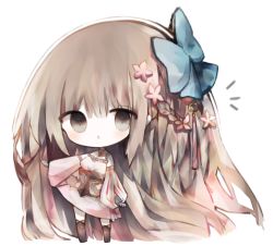 Rule 34 | 1girl, :o, asymmetrical sleeves, bad id, bad pixiv id, big hair, black footwear, blue bow, blush, bow, braid, breasts, brown hair, character request, cottontailtokki, flower, full body, gloves, grey eyes, grey gloves, hair between eyes, hair bow, hair flower, hair ornament, kneebar, long hair, long sleeves, looking at viewer, mismatched sleeves, parted lips, pink flower, pink skirt, puffy long sleeves, puffy sleeves, shadowverse, shirt, simple background, skirt, small breasts, solo, standing, very long hair, white background, white shirt, wide sleeves