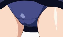 Rule 34 | 1girl, animated, brave witches, cameltoe, crotch, gluteal fold, groin, karibuchi hikari, school swimsuit, shiny clothes, shiny skin, simple background, solo, swimsuit, video, white background, world witches series