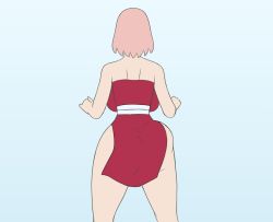 Rule 34 | 1girl, animated, animated gif, ass, ass shake, backboob, biggies00, breasts, hairband, haruno sakura, huge ass, large breasts, naruto, naruto (series), pink hair, short hair, solo