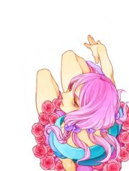 Rule 34 | 1girl, akizuki hakuto, from above, hair bobbles, hair ornament, hirose yasuho, jojo no kimyou na bouken, jojolion, pink eyes, pink hair, solo