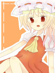 Rule 34 | 1girl, artist request, female focus, flandre scarlet, hat, simple background, solo, tagme, touhou