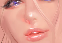 Rule 34 | 1girl, aki zake, blue eyes, close-up, highres, lips, open mouth, original, realistic, smile, solo