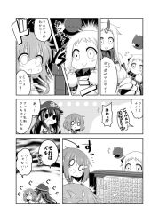 Rule 34 | &gt; &lt;, 0 0, 10s, 5girls, :&gt;, abyssal ship, ahoge, akatsuki (kancolle), anchor symbol, battleship (game), claws, comic, commentary, closed eyes, fang, flat cap, folded ponytail, greyscale, hair ornament, hairclip, hat, horns, ikazuchi (kancolle), inazuma (kancolle), kadose ara, kantai collection, long hair, long sleeves, mittens, monochrome, multiple girls, northern ocean princess, open mouth, ponytail, revision, school uniform, seaport princess, serafuku, short hair, single horn, solid oval eyes, ^^^, sweat, sweatdrop, translated