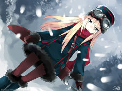 Rule 34 | dutch angle, gagraphic, goggles, hat, pantyhose, scarf, snow, snowing, solo, usatsuka eiji, wallpaper
