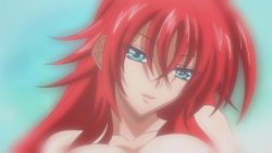Rule 34 | 10s, 1girl, animated, animated gif, blue eyes, bouncing breasts, grabbing another&#039;s breast, breasts, demon girl, female focus, grabbing, high school dxd, huge filesize, large breasts, long hair, looking at viewer, naughty face, nipples, nude, red hair, rias gremory, screencap, sexually suggestive, smile, solo, very long hair