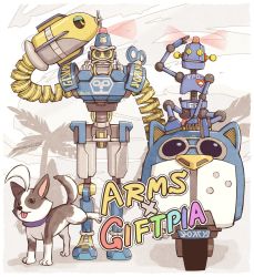 Rule 34 | arms (game), barq, boxing gloves, byte (arms), dog, gonzarez, looking at viewer, mask, nintendo, robot