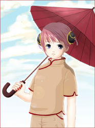 Rule 34 | 00s, 1girl, china dress, chinese clothes, dress, gintama, kagura (gintama), oil-paper umbrella, solo, umbrella