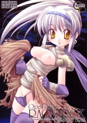 Rule 34 | 1girl, assassin (ragnarok online), breasts, elbow gloves, gloves, grey hair, highres, ishihara masumi, nipples, panties, ragnarok online, revealing clothes, small breasts, solo, thighhighs, uncensored, underwear
