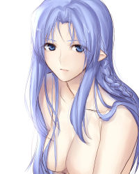 Rule 34 | 1girl, bad id, bad pixiv id, blue eyes, blue hair, braid, breasts, fate/stay night, fate (series), highres, large breasts, long hair, matching hair/eyes, medea (fate), nude, pointy ears, solo, vulture (washizu0808)