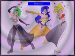 Rule 34 | 1990s (style), class change, dancer, final fantasy, final fantasy iv, green hair, lowres, pantyhose, rosa farrell, rydia (ff4), thighhighs