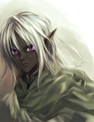 Rule 34 | 1boy, dark elf, dark skin, drizzt do&#039;urden, drow, dungeons &amp; dragons, elf, pointy ears, purple eyes, white hair
