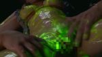 Rule 34 | 1girl, 2boys, animated, asian, bioluminescence, breasts, censored, glowing, mosaic censoring, multiple boys, photo (medium), pussy, restrained, sex toy, slime, sound, vibrator, video