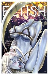 Rule 34 | 1girl, 2018, autocunnilingus, blue skin, breasts, cleft of venus, colored skin, cover, cunnilingus, disembodied head, dullahan, english text, fake cover, krabbytheartist, lala (monster musume), large breasts, masturbation, monster girl, monster musume no iru nichijou, nipples, oral, patreon username, pussy, pussy juice, sickle, swimsuit, uncensored, white hair