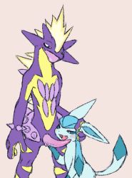 Rule 34 | 1boy, 1girl, bestiality, black eyes, blue hair, blue sclera, blush, colored sclera, creatures (company), fang, fellatio, furry, game freak, gen 4 pokemon, gen 8 pokemon, glaceon, half-closed eyes, hand on another&#039;s head, hand up, hetero, licking, long hair, looking at another, looking down, nintendo, open mouth, oral, pokemon, pokemon (creature), pokephilia, robot (pixiv 42325944), simple background, sketch, skin fang, standing, tongue, tongue out, toxtricity, toxtricity (low key), twintails, white eyes