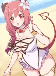 Rule 34 | 1girl, blush, breasts, highres, io (princess connect!), large breasts, princess connect!, red eyes, red hair, swimsuit, tagme, yamabuki0