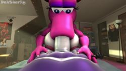 Rule 34 | 1boy, 1girl, 20s, 3d, animated, artist name, bed, bedroom, big mouth, birdo, blue eyes, breast press, breasts, chair, character request, claws, colored skin, dahsharky, desk, erection, eyelashes, eyeshadow, fellatio, girl on top, graffiti, hand on another&#039;s shoulder, hetero, indoors, interspecies, jewelry, lamp, large breasts, large penis, looking at another, looping animation, lying, makeup, mario (series), multicolored skin, nintendo, on back, on bed, oral, penis, pink skin, poster (object), pov, pressing, purple eyeshadow, purple skin, red ribbon, ribbon, ring, solo focus, source filmmaker (medium), spots, super mario bros. 1, super mario bros. 2, two-tone skin, uncensored, video, white skin, writing on wall