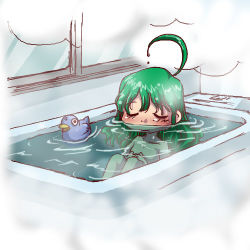 Rule 34 | 1girl, bath, chibi, chibi only, lowres, me-tan, nude, os-tan, rubber duck, solo, steam