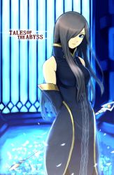 Rule 34 | 00s, blue eyes, brown hair, copyright name, detached sleeves, k+, long hair, solo, tales of (series), tales of the abyss, tear grants, wand