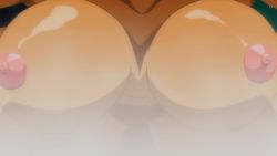 Rule 34 | 00s, 1girl, animated, animated gif, black hair, bouncing breasts, breasts, covered erect nipples, dark skin, huge breasts, ikkitousen, large breasts, nipples, nude, open mouth, shiny skin, tan, ukitsu (ikkitousen)