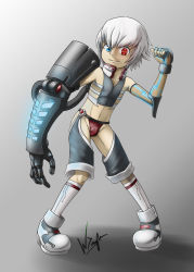 Rule 34 | 1boy, character request, highres, male focus, single mechanical arm, robot, smile, tagme, toy, wangdangle
