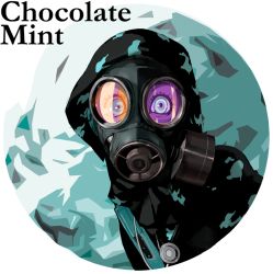 Rule 34 | androgynous, camouflage, english text, food, gas mask, gender request, hood, ice cream, mask, military, original, personification, solo, temoshi