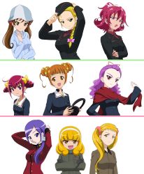 Rule 34 | 6+girls, aida mana, aono miki, blonde hair, braid, brown hair, caesar (girls und panzer), caesar (girls und panzer) (cosplay), cosplay, dokidoki! precure, fresh precure!, fuchigami mai, fukuen misato, futari wa precure, futari wa precure max heart, girls und panzer, hat, headphones, highres, hoshizora miyuki, ise mariya, j9mz23, kanemoto hisako, kasugano urara (yes! precure 5), katyusha (girls und panzer), katyusha (girls und panzer) (cosplay), keizoku military uniform, kise yayoi, kitamura eri, kujou hikari, kuromorimine military uniform, mika (girls und panzer), mika (girls und panzer) (cosplay), mimino kurumi, multiple girls, nabatame hitomi, naomi (girls und panzer), naomi (girls und panzer) (cosplay), nishizumi maho, nishizumi maho (cosplay), nishizumi miho, nishizumi miho (cosplay), noto mamiko, ooarai military uniform, pink hair, pravda military uniform, precure, precure all stars, sakagami ayumi, saunders military uniform, scarf, voice actor connection, sendai eri, smile precure!, st. gloriana&#039;s military uniform, tanaka rie, twintails, yes! precure 5, yotsuba alice