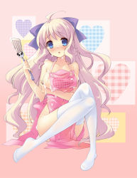 Rule 34 | 1girl, apron, blush, breasts, female focus, full body, ito noizi, legs, long hair, naked apron, nipples, scan, solo, thighs