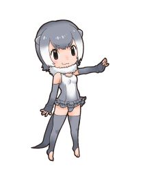 Rule 34 | 1girl, animal costume, animal ear fluff, animal ears, highres, kemono friends, looking at viewer, official art, small-clawed otter (kemono friends), solo, standing, tachi-e, tail, transparent background, yoshizaki mine
