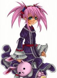 Rule 34 | 00s, 1girl, aster-drop, bad id, bad pixiv id, blue eyes, rabbit, cross-laced clothes, dress, frills, gothic lolita, hair ribbon, hairband, lace, lace-trimmed dress, lace trim, lolita fashion, official alternate costume, pink hair, presea combatir, ribbon, ribbon-trimmed sleeves, ribbon trim, skirt, solo, stuffed animal, stuffed rabbit, stuffed toy, tales of (series), tales of symphonia, touichi yuuto, twintails, yuuto