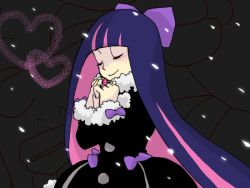 Rule 34 | 10s, 1girl, bad id, bad pixiv id, busaiku, colored inner hair, couple, ghost (psg), jewelry, multicolored hair, nail polish, panty &amp; stocking with garterbelt, ring, solo, stocking (psg), takahisa00, two-tone hair