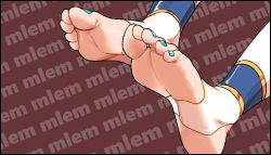 Rule 34 | barefoot, blue toenails, english text, feet, feet only, foot focus, hololive, hololive indonesia, nail polish, pavolia reine, pompmaker1, soles, stirrup legwear, toeless legwear, toenail polish, toenails, toes, virtual youtuber, white legwear