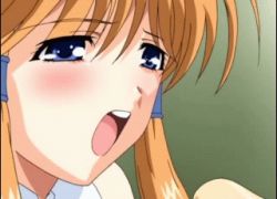 Rule 34 | 00s, 1girl, ane to boin, animated, animated gif, blue eyes, blush, cum, cum in mouth, ejaculation, facial, hanamaru mikan, handjob, lowres, open mouth, orange hair, penis, solo focus, tongue, uncensored