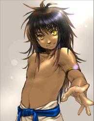 Rule 34 | 1boy, ancient egypt, artist request, black hair, dark skin, egyptian, long hair, lowres, male focus, original, topless male, solo