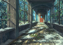 Rule 34 | day, door, forest, nature, no humans, original, pippi (pixiv 1922055), ruins, scenery, snow, tree, window