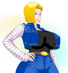 Rule 34 | 7961 shiki, android 18, breasts, curvy, dragon ball, dragonball z, hip focus, huge breasts, large breasts, wide hips