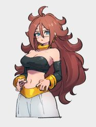 Rule 34 | 1girl, android 21, dragon ball, dragon ball fighterz, kemachiku, long hair, majin android 21, solo