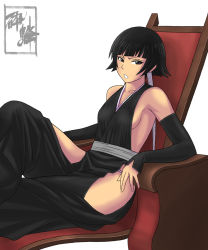 Rule 34 | 00s, 1girl, black eyes, black hair, bleach, breasts, flat chest, gloves, hakama, hakama skirt, japanese clothes, ominuma, short hair with long locks, sideboob, sitting, skirt, small breasts, solo, sui-feng, twintails