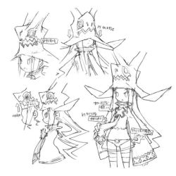 Rule 34 | 1girl, concept art, dragon: marked for death, hat, inti creates, long hair, official art, panties, underwear, witch, witch (dmfd), witch hat